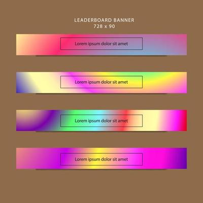 Leaderboard Banner Template Design For Website Banner