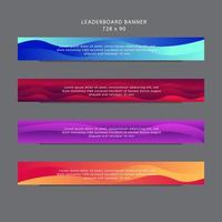 Leaderboard Banner Template Design For Website Banner vector