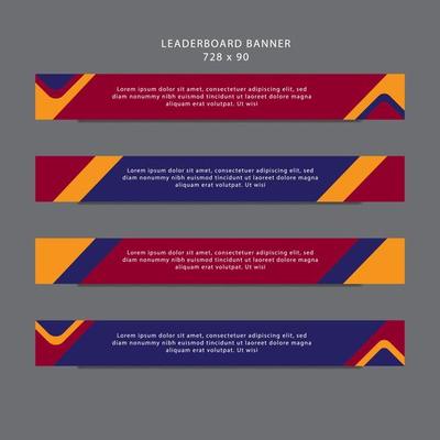 Leaderboard Banner Template Design For Website Banner