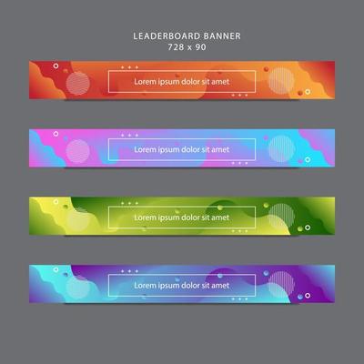 Leaderboard Banner Template Design For Website Banner