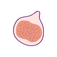 figs half hand drawn. , minimalism. icon sticker fruit food vector