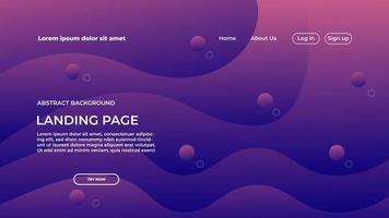 Blue Wave landing page background vector