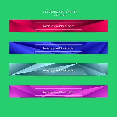 Leaderboard Banner Template Design For Website Banner