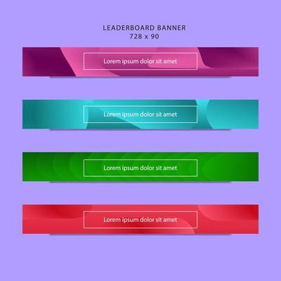 Leaderboard Banner Template Design For Website Banner