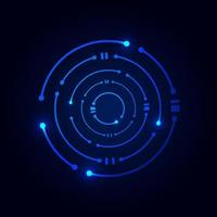 Abstract overlap circle digital background vector