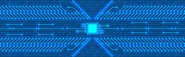 Abstract Technology Background, blue circuit board pattern, microchip, power line vector