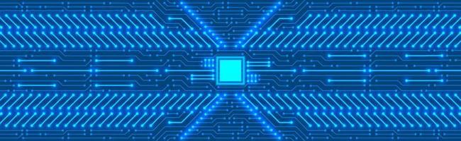 Abstract Technology Background, blue circuit board pattern, microchip, power line vector