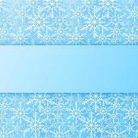 Merry Christmas, snowflakes pattern background with rectangle, snow falling banner, copy space, paper art style vector