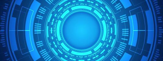 Abstract circle digital background, smart lens technology vector