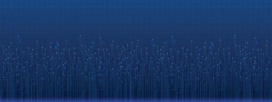 blue digital circuit board pattern vector