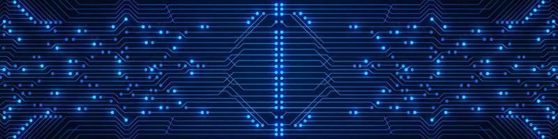 Microchip Technology Background, blue digital circuit board pattern vector