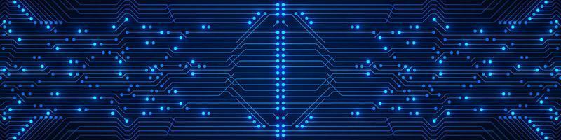 Microchip Technology Background, blue digital circuit board pattern vector