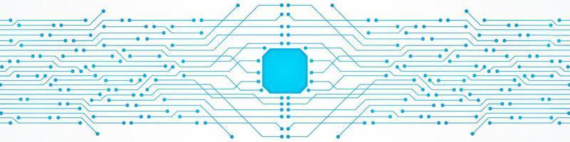 Microchip Technology Background, blue digital circuit board pattern vector