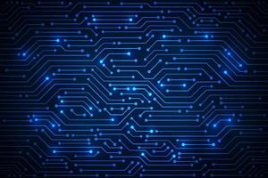 Abstract Technology Background, blue circuit board pattern, blank space vector