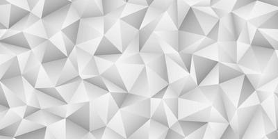 Polygonal mosaic background, white low poly vector