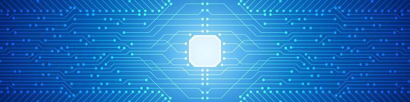 Microchip Technology Background, blue digital circuit board pattern vector