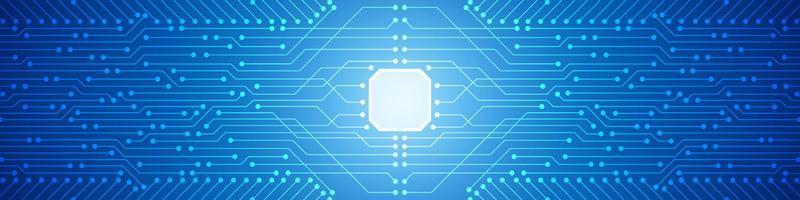 Microchip Technology Background, blue digital circuit board pattern vector