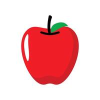 fruta manzana vector dibujos animados ilustración diseño plano