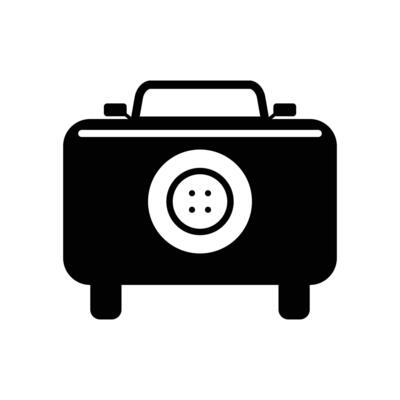 Logo camera pick up minimalist icon vector symbol flat design