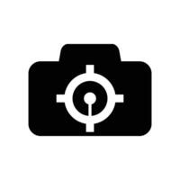 Logo camera target minimalist icon vector symbol flat design