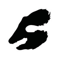 Skunk silhouette vector illustration icon