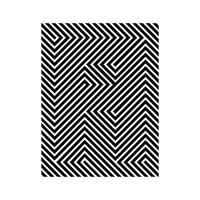 letra una línea paralela ilusión ojo raya ilustración vectorial