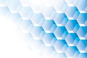 Abstract geometric blue and white color background, hexagonal pattern. Vector illustration.