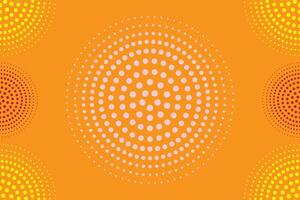 Seamless pattern with round shape, white, yellow and red color on orange background.Vector illustration. vector