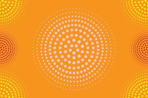 Seamless pattern with round shape, white, yellow and red color on orange background.Vector illustration. vector