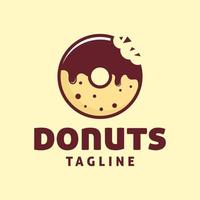 plantilla de logotipo de donuts, adecuada para el logotipo de restaurante y cafetería vector