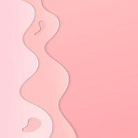 Abstract pink paper cut background vector