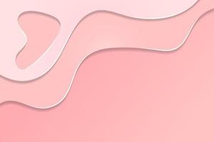 Abstract pink paper cut background vector