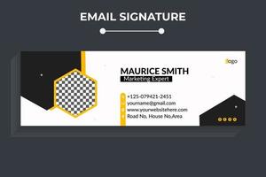 Email signature template design Pro Vector