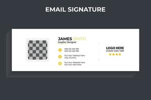 Email signature or email footer design template free Vector