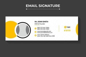 Modern email signature business footer template design Pro Vector. vector