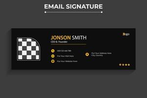 Professional modern Email signature pro Vector