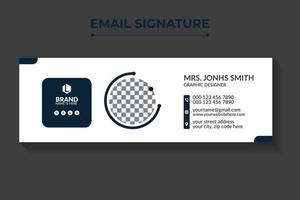 Corporate agency email signature template Pro Vector. vector