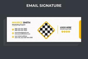 firma de correo electrónico profesional o plantilla de diseño de pie de página de correo electrónico pro vector