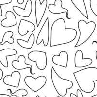 A pattern of doodle hearts. The symbol of St. Valentine is the day. vector