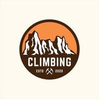 Mountain logo for adventure and outdoor logo vector