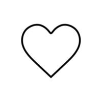 corazón, símbolo del amor y del día de san valentín. icono rojo plano aislado sobre fondo blanco. ilustración vectorial