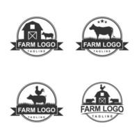 Farm concept logo template. Label for farm products. Vector illustration