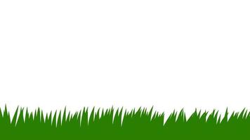 Card with green grass isolated on white background with empty space. vector