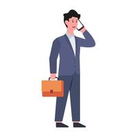 A colorful character of businessman vector