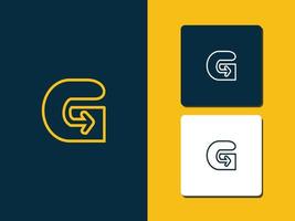 letra g logo concepto pro vector