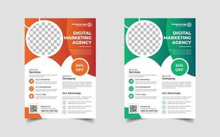 Digital marketing and Corporate business flyer design template design, Conference or event flyer vector