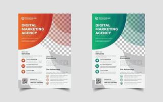 Digital marketing and Corporate business flyer design template design, Conference or event flyer vector