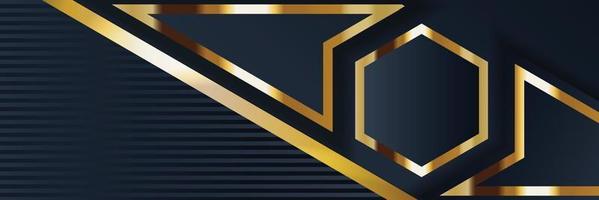 gold banner design with minimalist modern style gold luxury vector