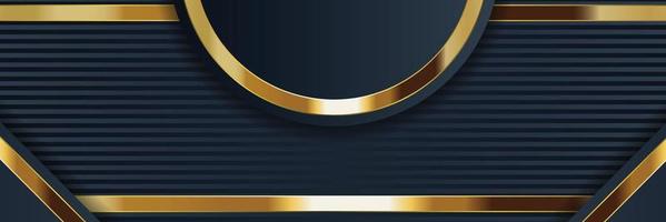 gold banner design with minimalist modern style gold luxury vector