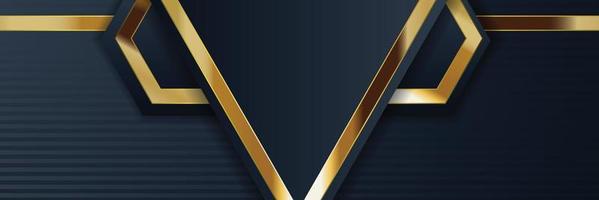 gold banner design with minimalist modern style gold luxury vector